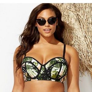 Swimsuits For All Women's Plus Size Madame Underwire bikini top, camo leaf